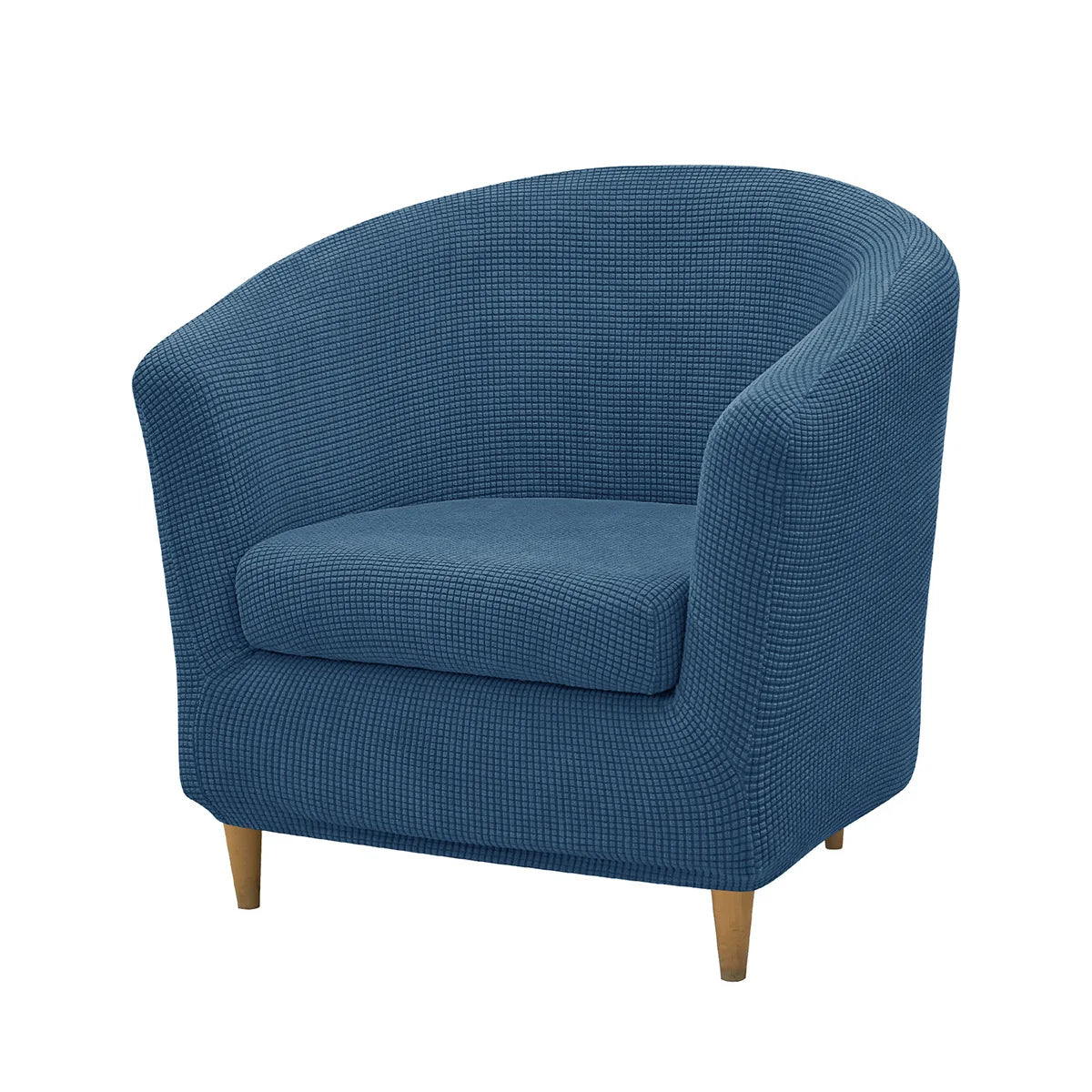 2pcs/set Jacquard Stretch Club Armchair Slipcover 1pc Barrel Tub Sofa Cover + 1pc Polar Fleece Couch Cover Furniture Protector