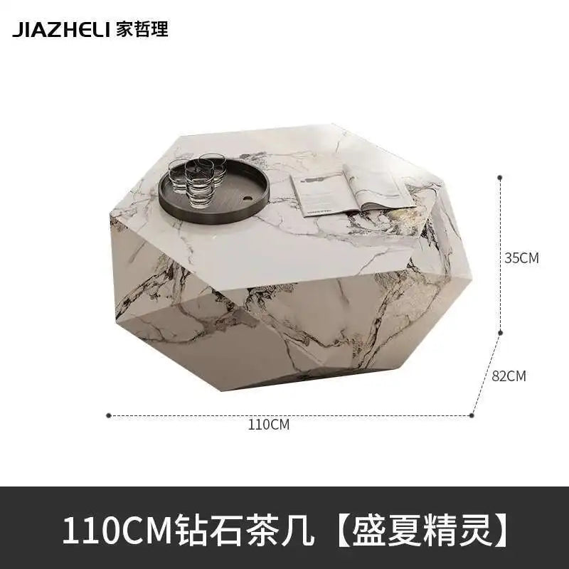 Coffee table small apartment rock slab designer atmospheric Italian living room high-end creative coffee table