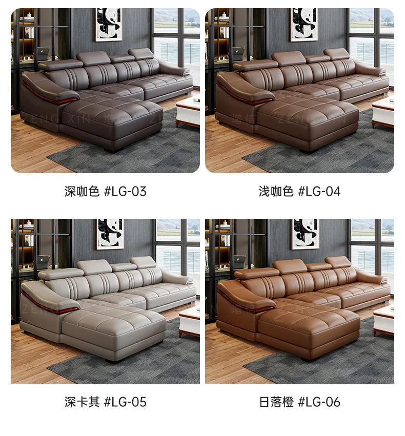 Nordic Genuine Leather Sofas Luxury Armchairs Cinema Comfortable Sofas Living Room Design Fauteuils Salon Home Furniture