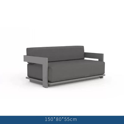 Outdoor Sofa Set Garden Furniture Lounge Furniture Sofa Outdoor Sofa Set Waterproof Aluminum Alloy Solid Wood
