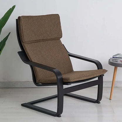 Nordic Lounge Chair - Solid Wood Armrest Recliner for Balcony & Nursery
