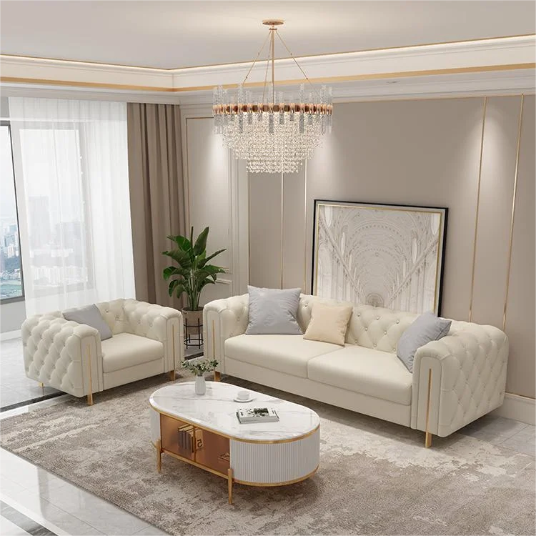 Hot Sale Design Leather Upholstery Multi Seater Sofa Lobby Hotel Villa Removable Cover Sectional Sofa Couch