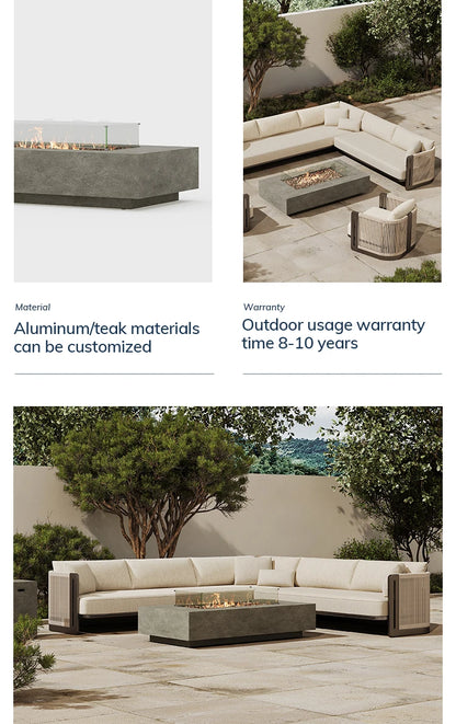 Hotel Garden Sofa Resort Rope Outdoor Sofa Villa Courtyard Garden Set Modern Outdoor Furniture Set Patio Furniture Set