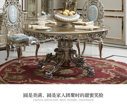 ssK178 A55 Palace French Rococo dining table and chair combination 1.9M European-style villa classical dining table luxury custo