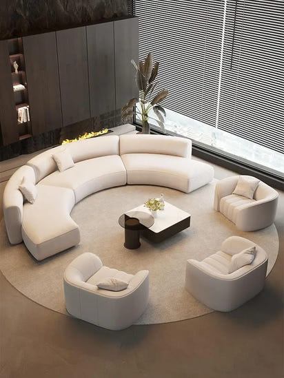Semicircular curved special-shaped business sofa set Light luxury sales office Negotiate hotel lobby lounge area Reception