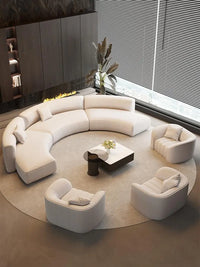 Semicircular curved special-shaped business sofa set Light luxury sales office Negotiate hotel lobby lounge area Reception