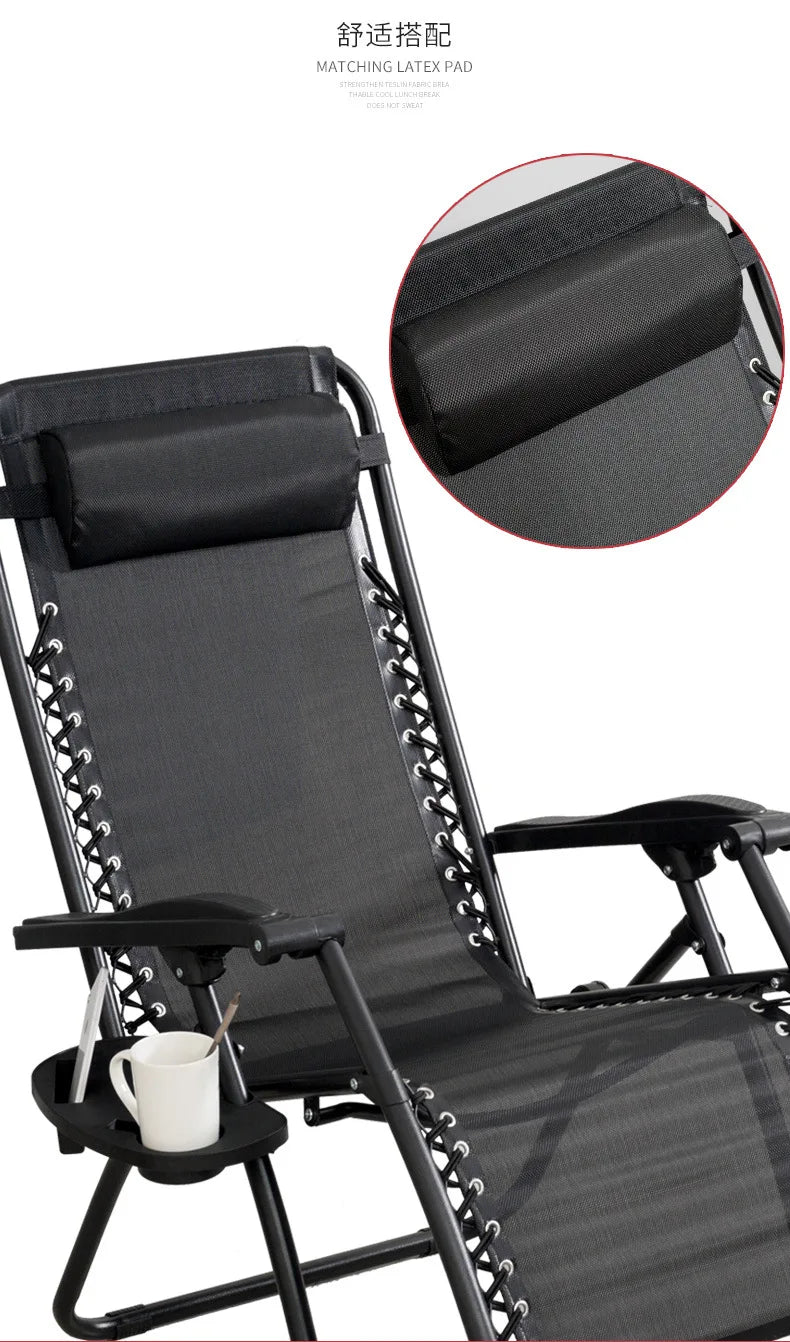 Adjustable Foldable Outdoor Indoor Leisure Reclining Relax Folding Beach Mesh Lounge Recliner zero Gravity Chair