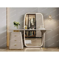 Multifunctional White Makeup Table with Drawers, Nordic Style Luxury Dressing Cabinet for Home Furniture