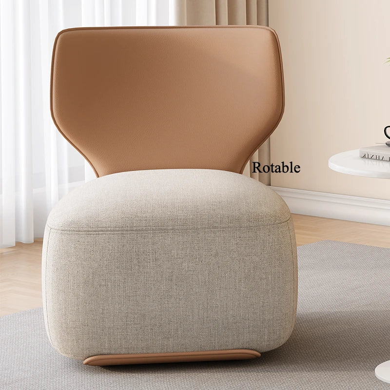 Single Sofa Chair Cream Wind Lazy Sofa Backrest Small Chair Living Room Balcony Leisure Chair Luxury Modern Sofa Furniture