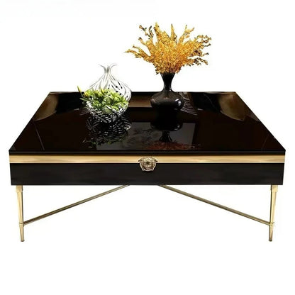 Modern Morocco New Classical Postmodern Square Stainless Steel Coffee Table Tea Table for Living Room