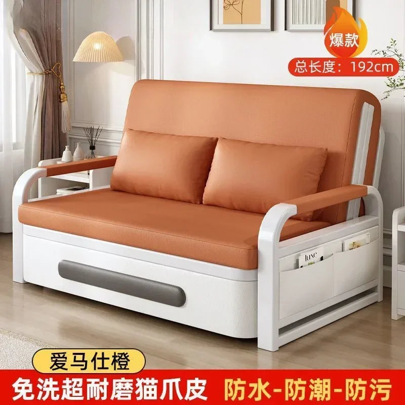 Sofa bed integrated dual-purpose small apartment Internet celebrity balcony multi-function retractable bed New technology