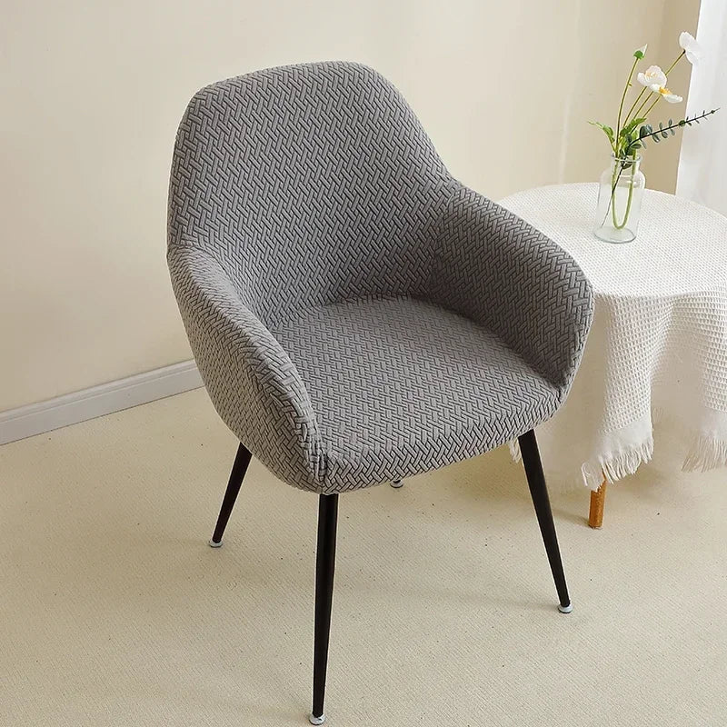 1/2pcs Jacquard Chair Covers High Arm Dining Chair Cover Elastic Chair Seat Slipcover Protector for Wedding Living Room Home