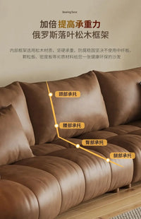 Modern Leather Relax Sofa Living Room Minimalist Luxury Sectional Nordic Sofa Adults Designer Divani Soggiorno Home Furniture