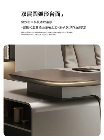 Light luxury boss Advanced minimalist modern CEO and Chairman's office table office furniture Computer desk Room desks