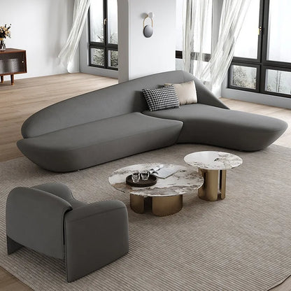 Ensemble de canapés d'angle contemporains de style irrégulier pour la maison, le bureau, le hall d'hôtel, la réception, la salle de réunion, le club-house, le bureau de vente