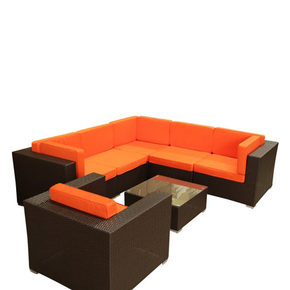 Luxury Durable Easy Cleaning  Garden Furniture Outdoor  Rattan   Lounge Set