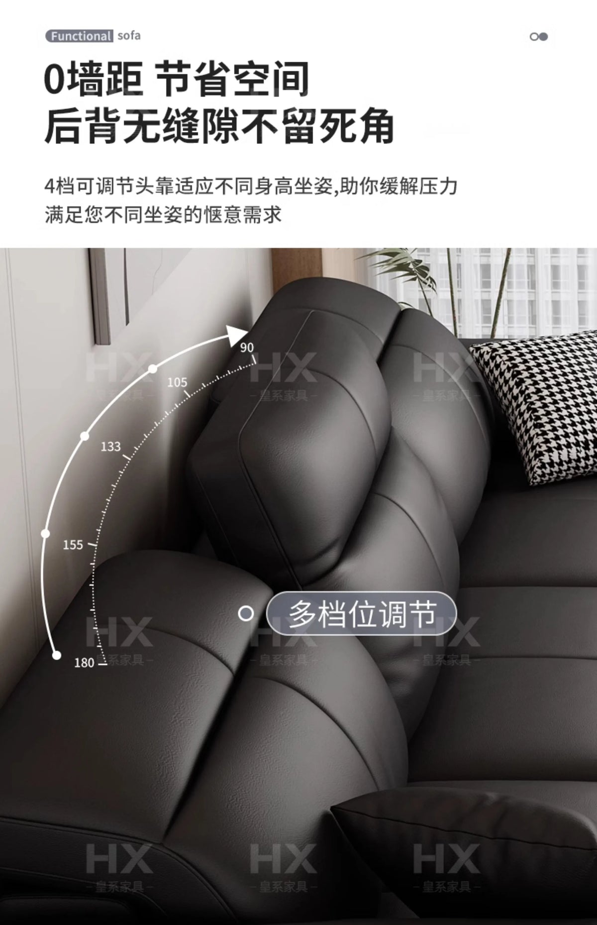 Genuine Leather Black Sofa Recliner Sectional Sleep Luxury Designer Sofa Daybed Modern Divano Soggiorno Couches Furniture