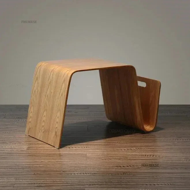 Designer Bentwood Plywood Coffee Table Mid Century Modern End Table Living Room Furniture Side Bed Table for Laptop w