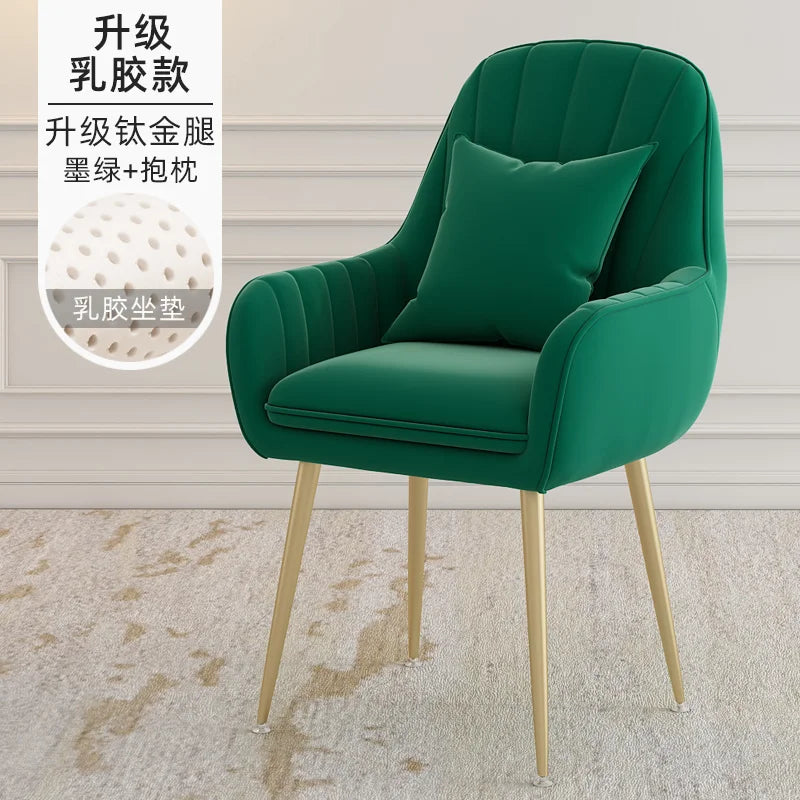 Modern Living Room Dining Chairs Home Furniture Bedroom Dormitory Back Chair Nordic Restaurant Kitchen Cafe Leisure Chair