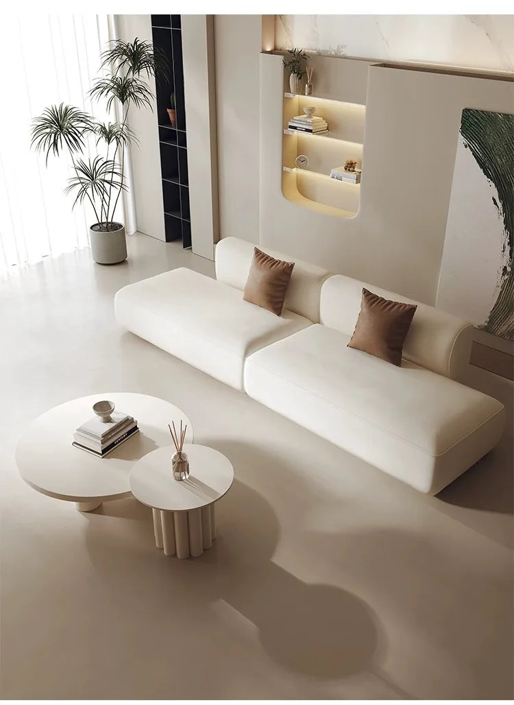 Cream wind special-shaped sofa Modern hotel lobby reception lounge area Modern minimalist leisure curved sofa