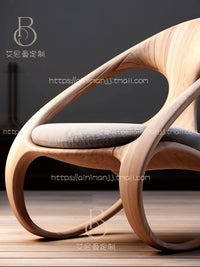 Creative rocking chair medieval solid wood balcony rocking chair, home leisure, medieval furniture