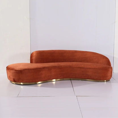 Modern Comfortable Velvet Fabric Couches for Home Luxury Commercial Sofas Set Furniture Couch Living Room Curved 3 Seater Sofa