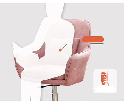 Modern Backrest Computer Chair Nordic Home Office Chairs Lift Swivel Armchair Soft Cushion Game Chair Creative Office Furniture