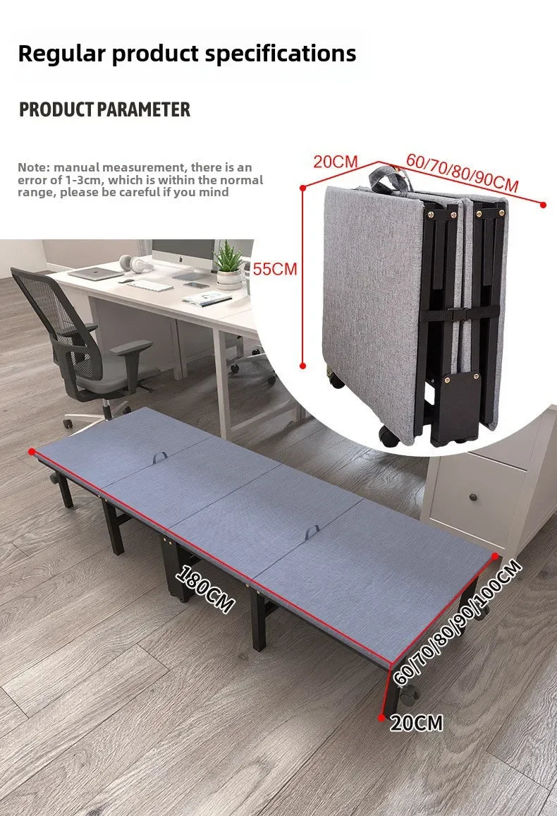 Rollaway bed Single office lunch break bed Nap bed Portable retractable hidden escort bed Rollaway bed Camp bed