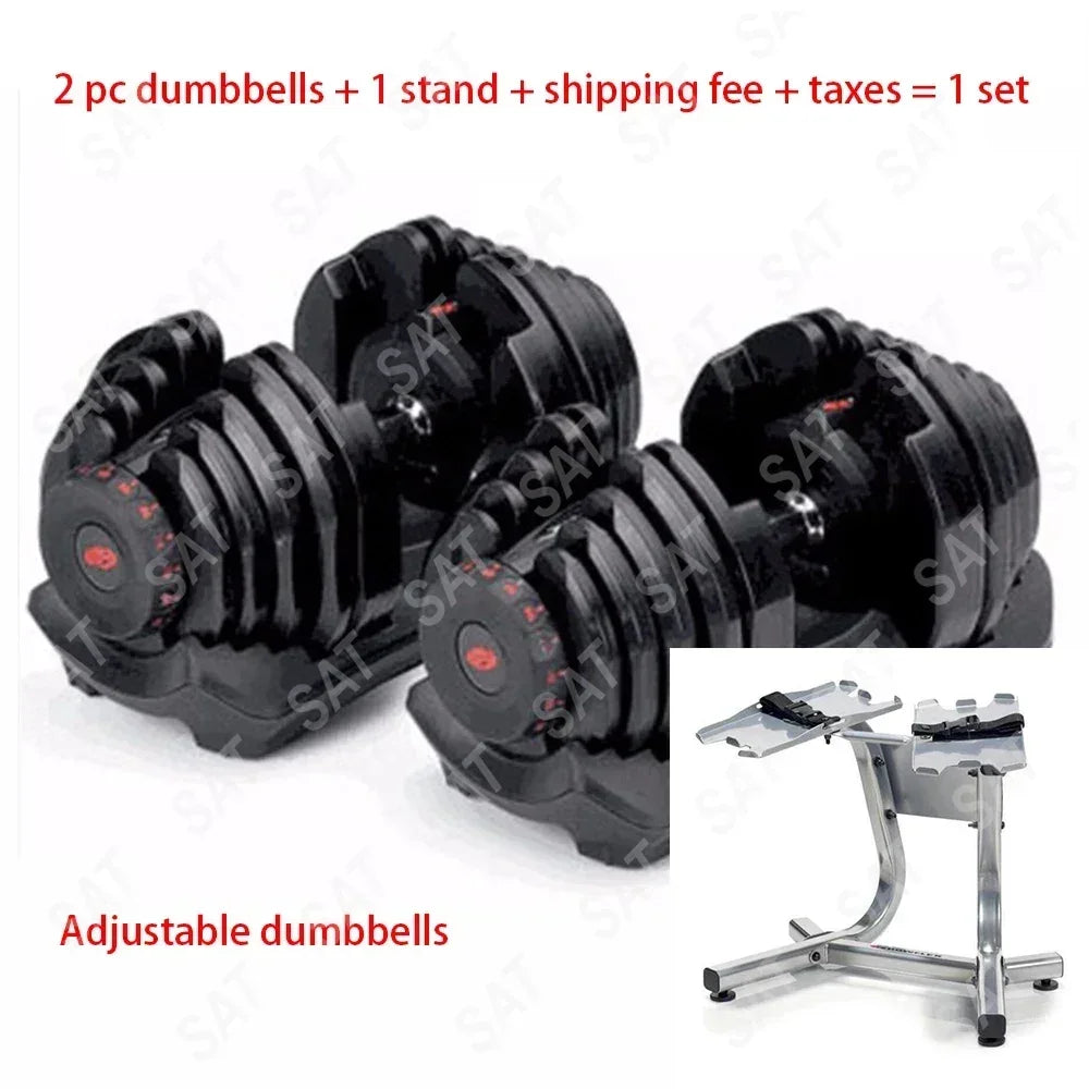 for New Style Change Weight Sport Men's Home Fitness Fast Automatic Adjustable 5/10- 40kg/90LBS Set Dumbbell