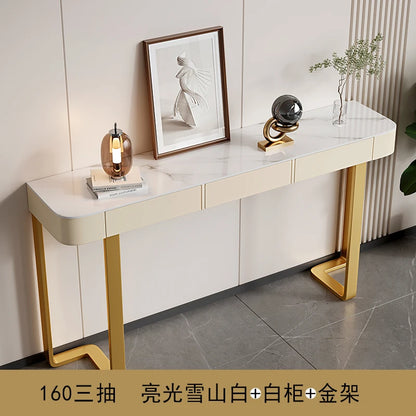 Italian Luxury Console Table With Storage Thin Living Room Entrance Console Table Rectangle Glam Woonkamer Tafel Furniture