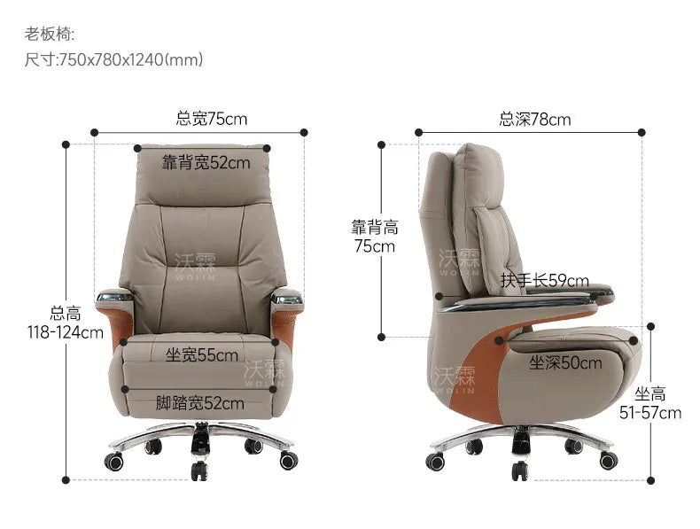 Light luxury boss Advanced minimalist modern CEO and Chairman's office table office furniture Computer desk Room desks