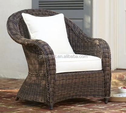 Luxury Outdoor Rattan Garden Cafe Sofa Chair