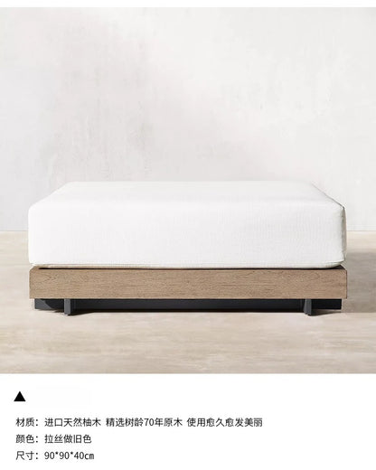 Nordic, outdoor, sofa, hotel, coffee table, outdoor, open-air, villa, solid wood, sofa, combination, courtyard, furniture
