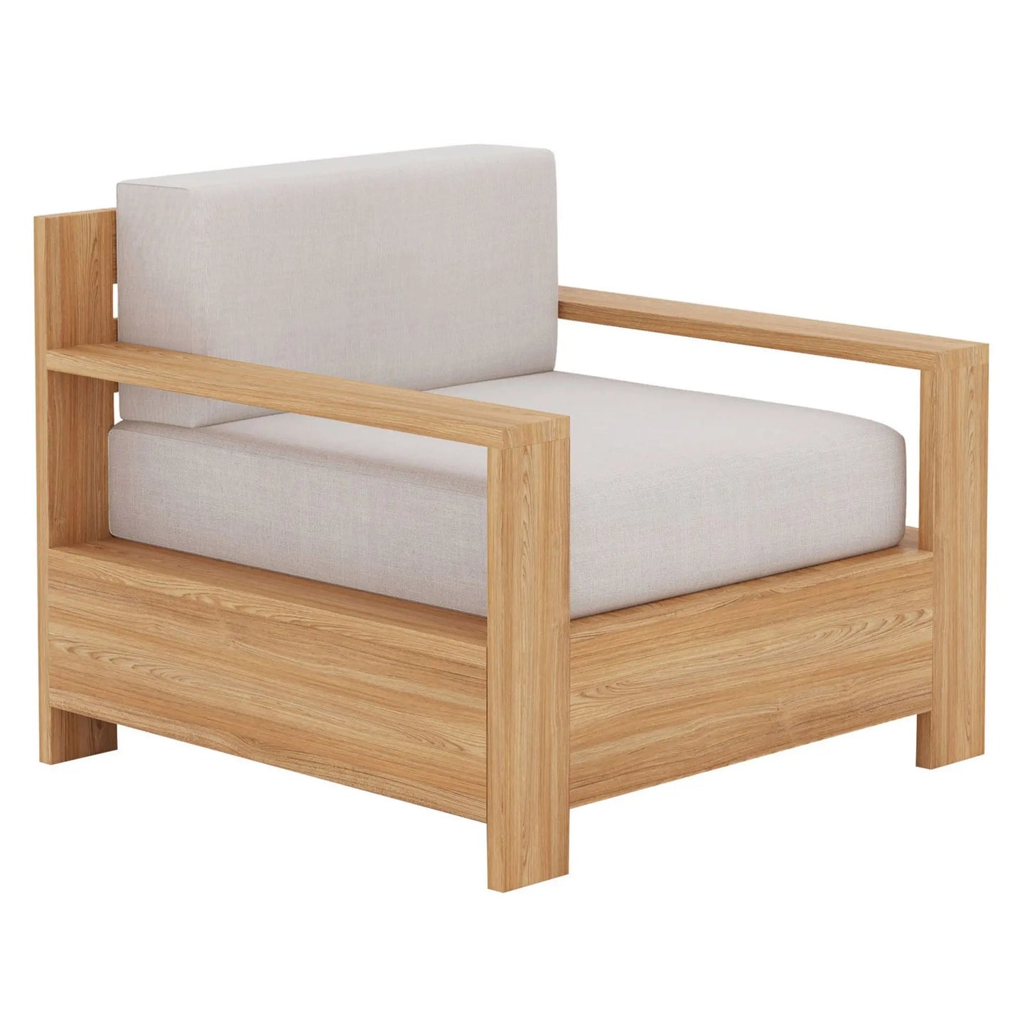 for High End Teak Wood Patio Hotel Furniture Backyard Outdoor Teak Garden Sofa Set With Cushions Modern Teak Wood Furniture