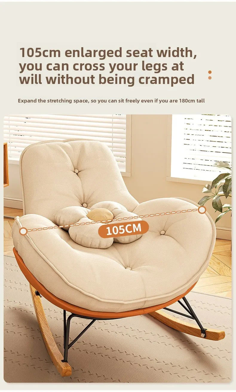 Firm Sofa Chair Living Room Balcony Rocking Chair Single Recliner Happy Chair Light Luxury Penguin Chair Leisure Chair