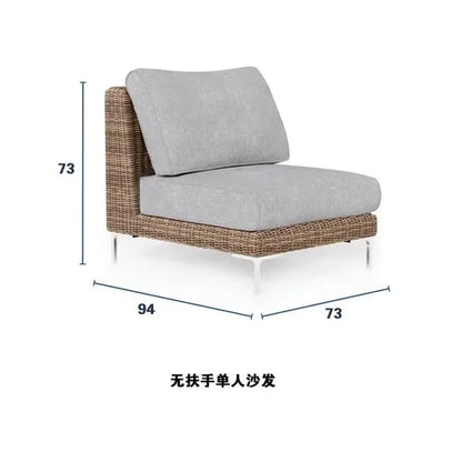 Outdoor rattan sofa outdoor rattan garden homestay sofa furniture