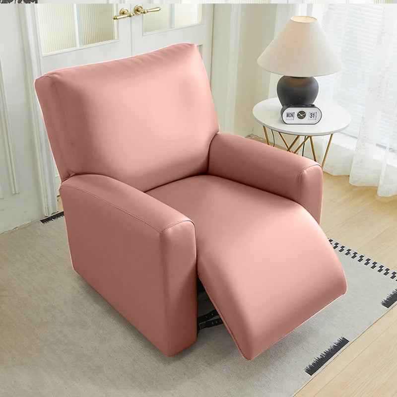 Pu Leather Recliner Sofa Cover Highly Elastic Slipcover for 1 Seater Reclining Armchair Stretch Furniture Protector Home Decor
