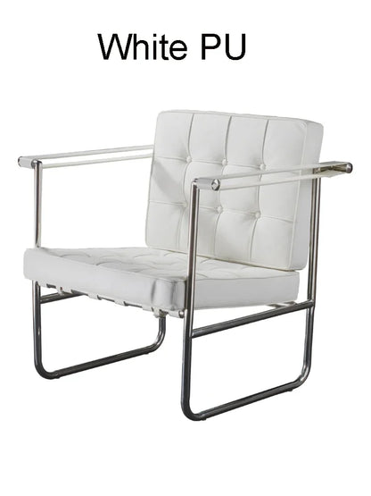 HE 113 Lounge Hans Singe Sofa Chair Leisure Chair Stainless Steel Leather PU for Living Room