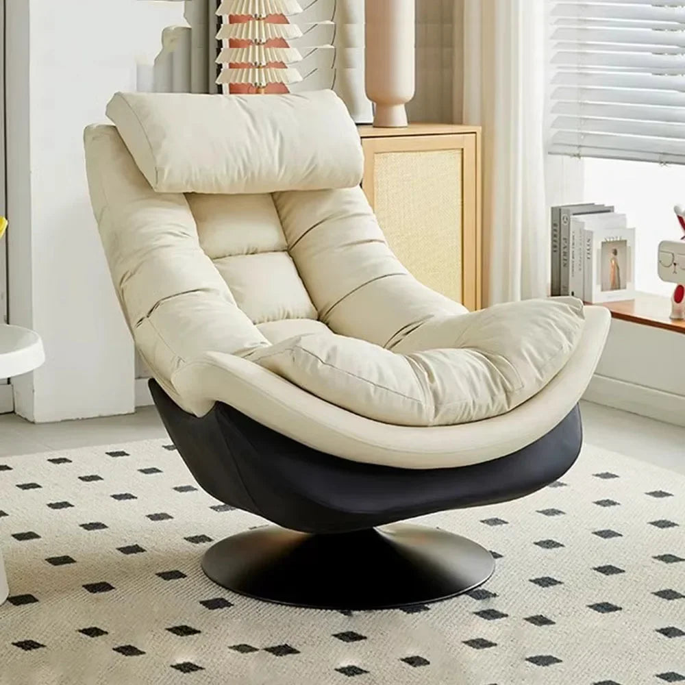 Neck Support Swivel Chairs Ergonomic Back Lazy Meditation Modern Chair Living Single Design Fauteuil
