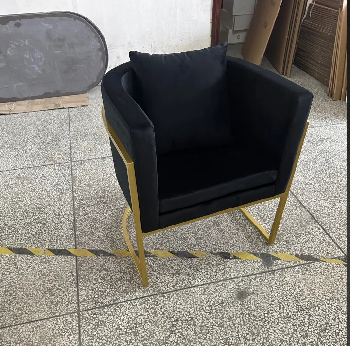 Dining Chairs Chinese Style Simple Stainless Steel Velvet Dining Chair Luxury Hotel Restaurant Sillas Para Comedor Kitchen