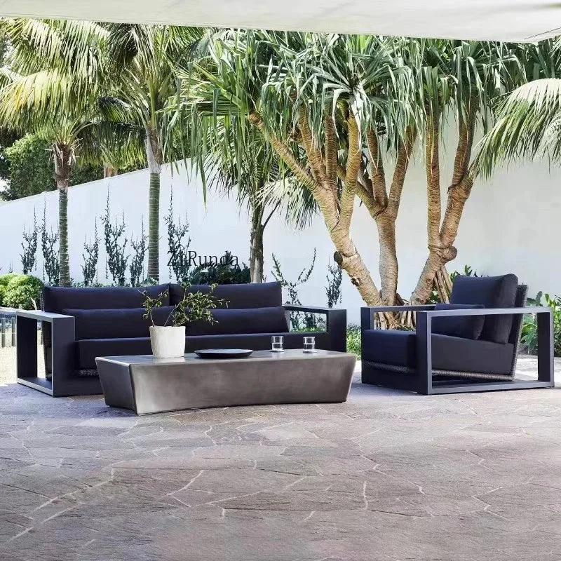 Aluminum alloy outdoor sofa open-air balcony villa courtyard coffee table combination furniture