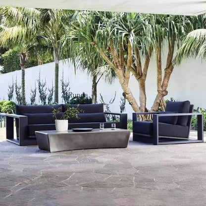 Aluminum alloy outdoor sofa open-air balcony villa courtyard coffee table combination furniture