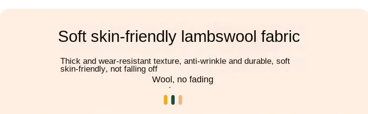 Lamb Velvet Round Stool for Living Room, Multi-Purpose Ottoman for Sofa & Coffee Table, Compact Home Decor Stool