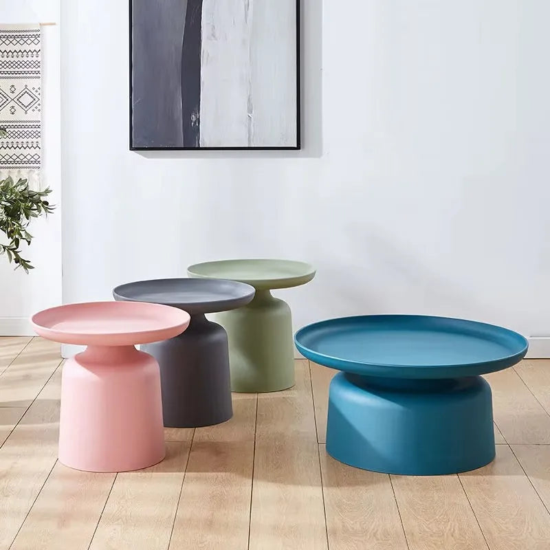 Coffee Table Nordic Living Room Sofa Side Simple Coffee Tables Round Corner Modern Home Small Tea Tables Furniture Mesa Plastic