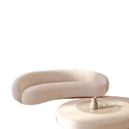 -Contemporary Minimalist Sectional Sofa Set Wood Frame with Curved Sleeper Sponge Filled for Home Hotel or Apartment