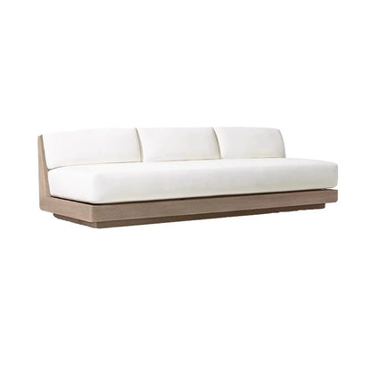 Luxury Modern Teak Furniture Patio Garden High Quality Outdoor Teak Wood U Shaped Sectional Sofa Set