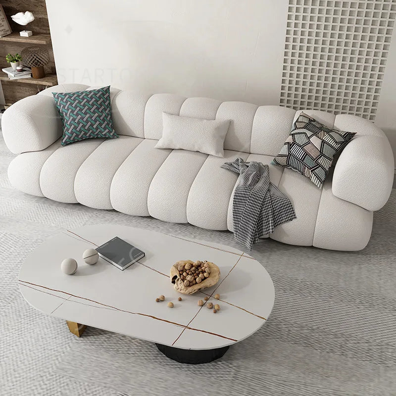 Italian Modern Style Luxury Apartment Hotel Living Room Furniture Sofa Set 3 Seater Sofa White Velvet Modern Sofa Couch