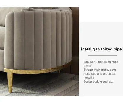 Nordic Reading Household Sectional Fabric 3 Seat Sofa Upholstered Armchair Custom Color Living Room Fauteuil Home Furniture