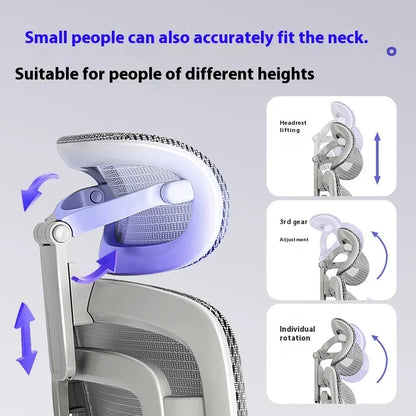 Ergonomic Office Chair with Lumbar Support Adjustable 3D Armrests Recline Tilt Function Mesh Seat for Home Office