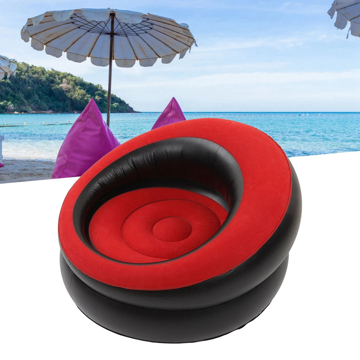 【HOT】Inflatable Couch Lightweight Widely Applicable Inflatable Sofa Chair Ergonomic Design PVC for Balcony